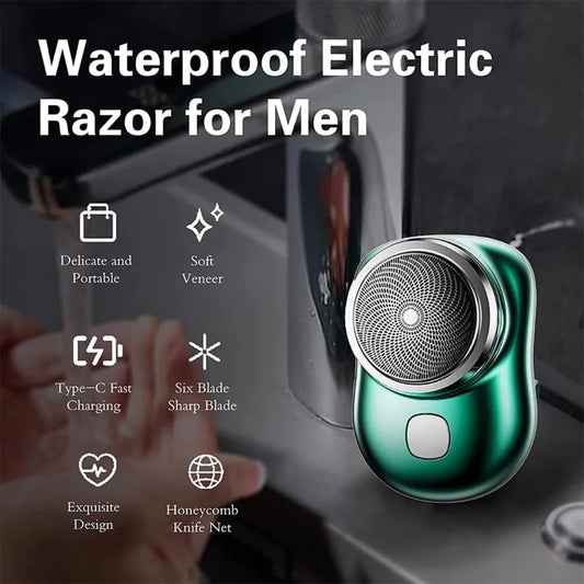 Mini Shaver 3 Blades Portable Electric Shaver Type-c Fast Charging Pocket Razor Beard Trimmer Shaving Machine