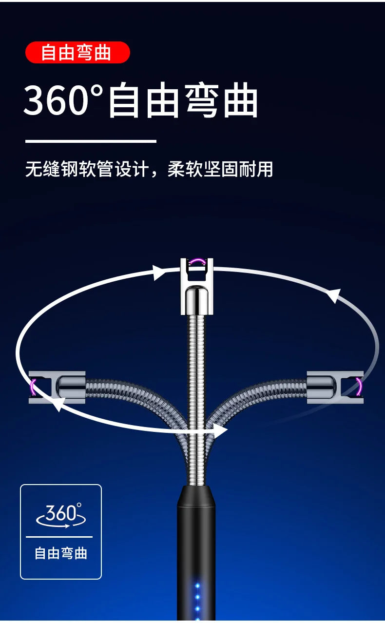 New USB Arc Pulse Ignition Gun Candle Kitchen safety Gas Stove Ignition Lighter 360degree free rotation gadgets